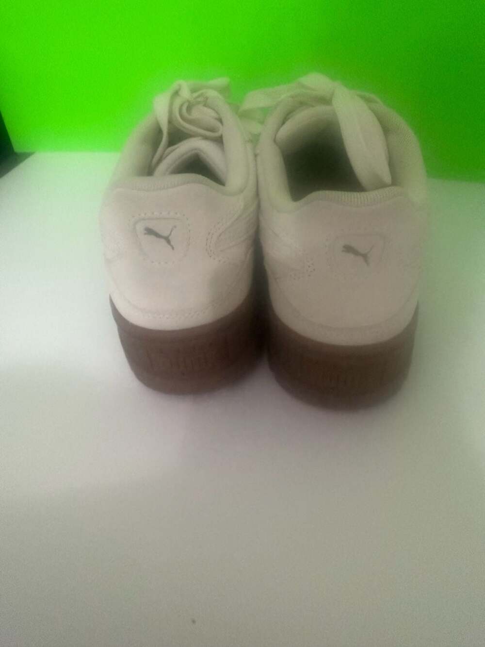 Puma Women's Platform Sneakers in White/Gum Sole - Picture 3 of 6